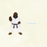 Sports Karate A Middle Aged Man In A Karate Pose01 B