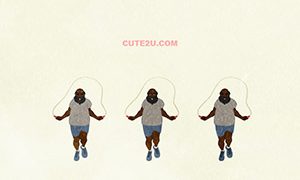 SPORTS Man A Chubby Man Jumping Rope B