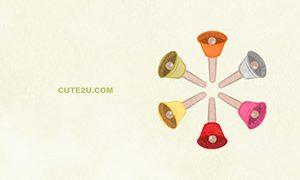MUSIC Bell01 Bell01 Arranged In A Circle Warm Color Palette
