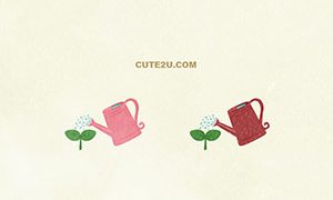 NATURE Watering Young Plants With A Watering Can 01