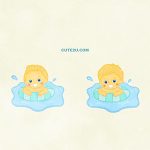 Sports Boy Swimming With A Swim Ring 01 A 01