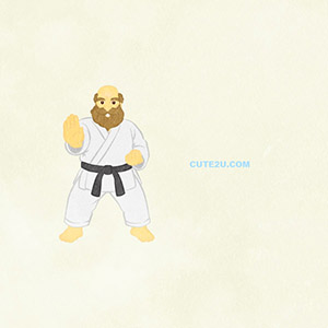 Sports Karate A Middle Aged Man In A Karate Pose01 G